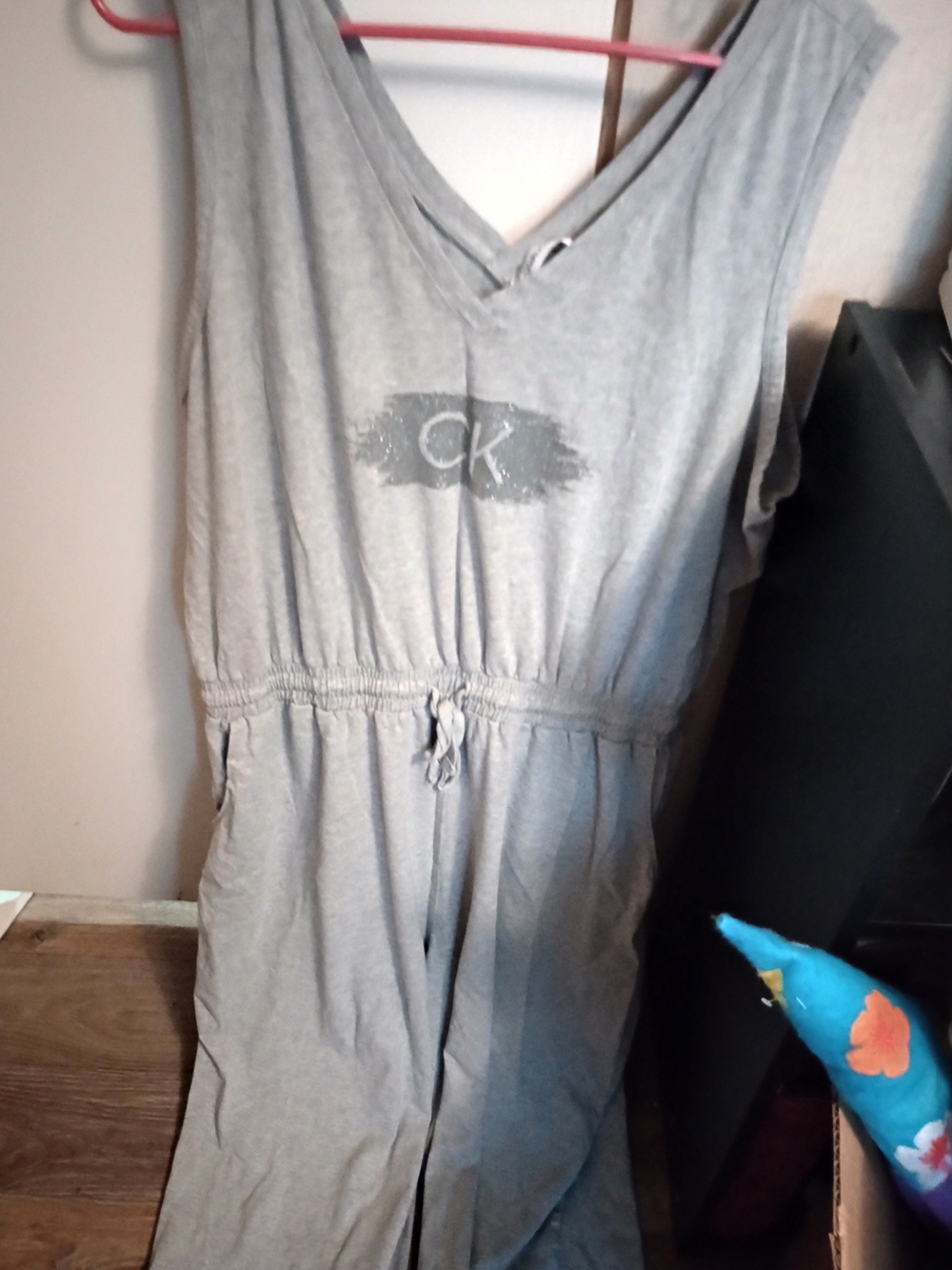Calvin Klein Light Gray Sleeveless Jumpsuit